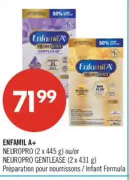 Pharmaprix ENFAMIL A+ NEUROPRO (2 x 445 g) or NEUROPRO GENTLEASE (2 x 431 g) Infant Formula offer