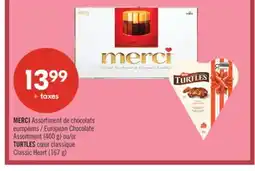 Pharmaprix MERCI European Chocolate Assortment (400 g) or TURTLES Classic Heart (167 g) offer