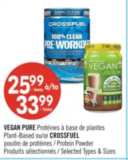 Pharmaprix VEGAN PURE Plant-Based Protein or CROSSFUEL Protein Powder offer