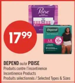 Pharmaprix Depend or Poise offer