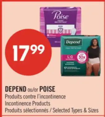 Pharmaprix Depend or Poise offer