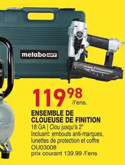 Matério ENSEMBLE DE CLOUEUSE DE FINITION METABO offer