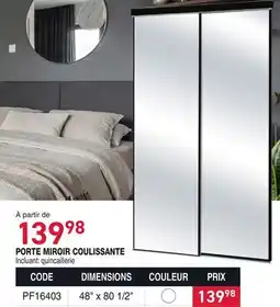 Matério PORTE MIROIR COULISSANTE offer