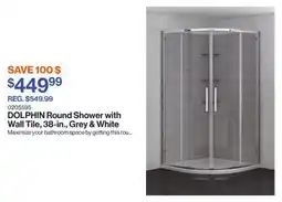 Patrick Morin Round Shower with Wall Tile, 38-in., Grey & White offer