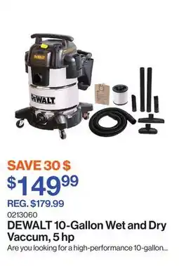 Patrick Morin 10-Gallon Wet and Dry Vaccum, 5 hp offer