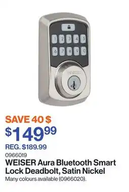 Patrick Morin Aura Bluetooth Smart Lock Deadbolt, Satin Nickel offer