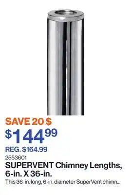 Patrick Morin Chimney Lengths, 6-in. X 36-in offer