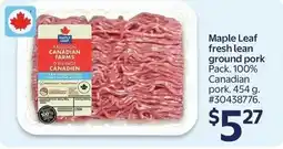 Walmart Maple Leaf fresh lean ground pork offer