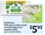 Walmart Go4Green 100-piece cu or Great Value Eco napkins 500s offer