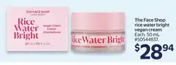 Walmart The Face Shop rice water bright vegan cream offer