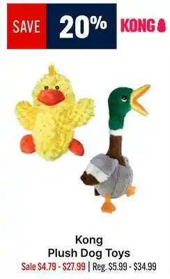 Ren’s Pets Depot Kong Plush Dog Toys offer