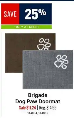 Ren’s Pets Depot Brigade Dog Paw Doormat offer