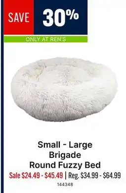 Ren’s Pets Depot Small - Large Brigade Round Fuzzy Bed offer