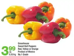Highland Farms Greenhouse Sweet Bell Peppers Red, Yellow or Orange Product of Mexico No 1 Grade offer