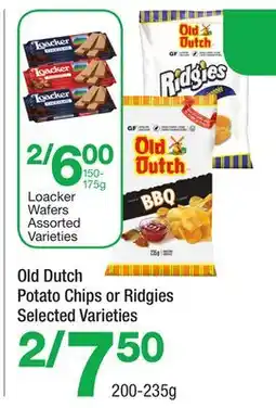 Highland Farms Old Dutch Potato Chips or Ridgies offer