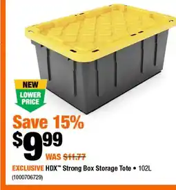 Home Depot HDX Strong Box Storage Tote offer
