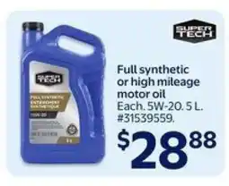 Walmart Super Tech Motor Oil offer