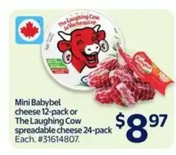Walmart Mini Babybel cheese 12-pack or The Laughing Cow spreadable cheese 24-pack offer
