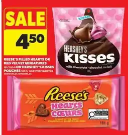 Real Canadian Superstore Reese's Filled Hearts or Red Velvet Miniatures / Hershey's Kisses offer