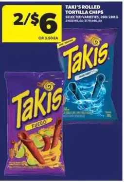 Real Canadian Superstore Taki's Rolled Tortilla Chips offer