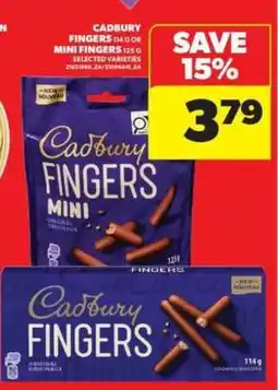 Real Canadian Superstore Cadbury Fingers or Mini Fingers offer