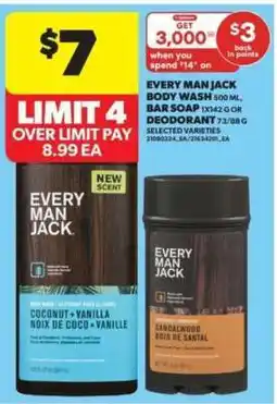 Real Canadian Superstore Every Man Jack Body Wash, Bar Soap, or Deodorant offer