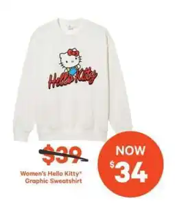 Real Canadian Superstore Women's Hello Kitty Graphic Sweatshirt offer
