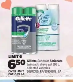 Real Canadian Superstore Gillette Series or Satincare Twinpack offer