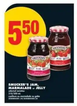 No Frills Smucker's Jam, Marmalade or Jelly offer