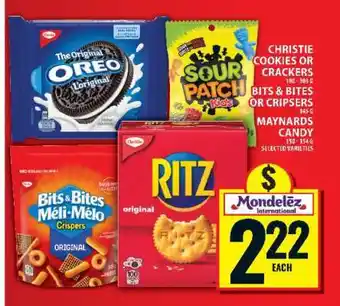 Christie Cookies or Crackers, Bits & Bites or Crispers, Maynards Candy