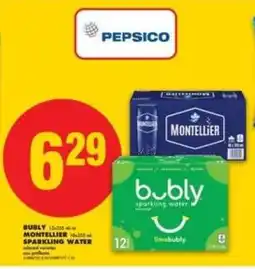No Frills Bubly, Montellier Sparkling Water offer