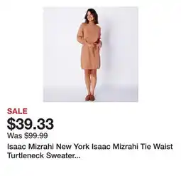 TSC Stores Isaac Mizrahi New York Isaac Mizrahi Tie Waist Turtleneck Sweater Dress offer