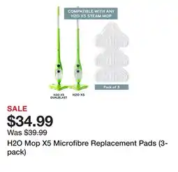 TSC Stores H2O Mop X5 Microfibre Replacement Pads (3-pack) offer