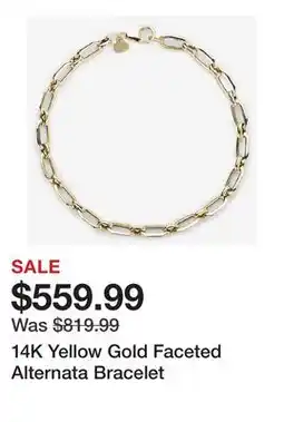 TSC Stores 14K Yellow Gold Faceted Alternata Bracelet offer
