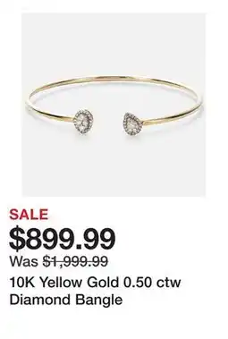TSC Stores 10K Yellow Gold 0.50 ctw Diamond Bangle offer