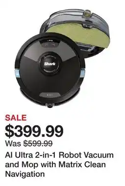 TSC Stores AI Ultra 2-in-1 Robot Vacuum and Mop with Matrix Clean Navigation offer