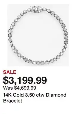 TSC Stores 14K Gold 3.50 ctw Diamond Bracelet offer