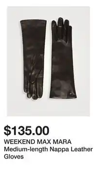 Holt Renfrew WEEKEND MAX MARA Medium-length Nappa Leather Gloves offer