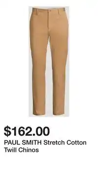Holt Renfrew PAUL SMITH Stretch Cotton Twill Chinos offer