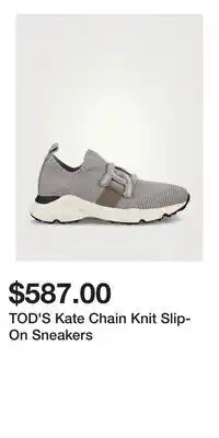 Holt Renfrew TOD'S Kate Chain Knit Slip-On Sneakers offer