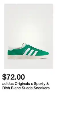 Holt Renfrew adidas Originals x Sporty & Rich Blanc Suede Sneakers offer