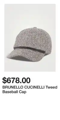 Holt Renfrew BRUNELLO CUCINELLI Tweed Baseball Cap offer