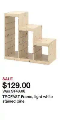 IKEA TROFAST Frame, light white stained pine offer