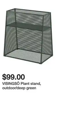 IKEA VISINGSÖ Plant stand, outdoor/deep green offer