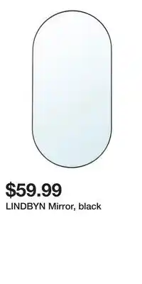 IKEA LINDBYN Mirror, black offer