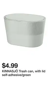 IKEA KINNASJÖ Trash can, with lid self-adhesive/green offer