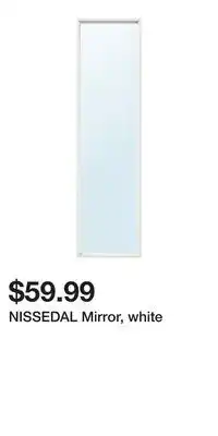 IKEA NISSEDAL Mirror, white offer