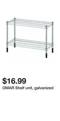 IKEA OMAR Shelf unit, galvanized offer