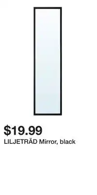 IKEA LILJETRÄD Mirror, black offer