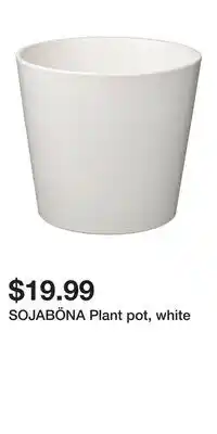 IKEA SOJABÖNA Plant pot, white offer